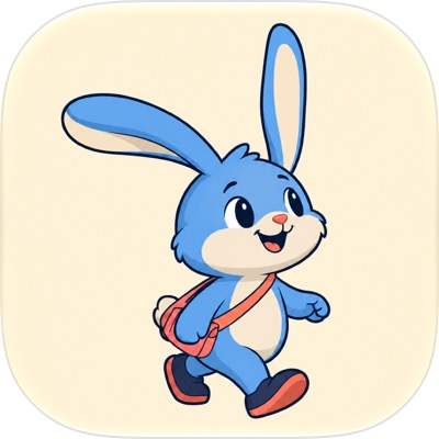 Strolltime’s blue rabbit mascot